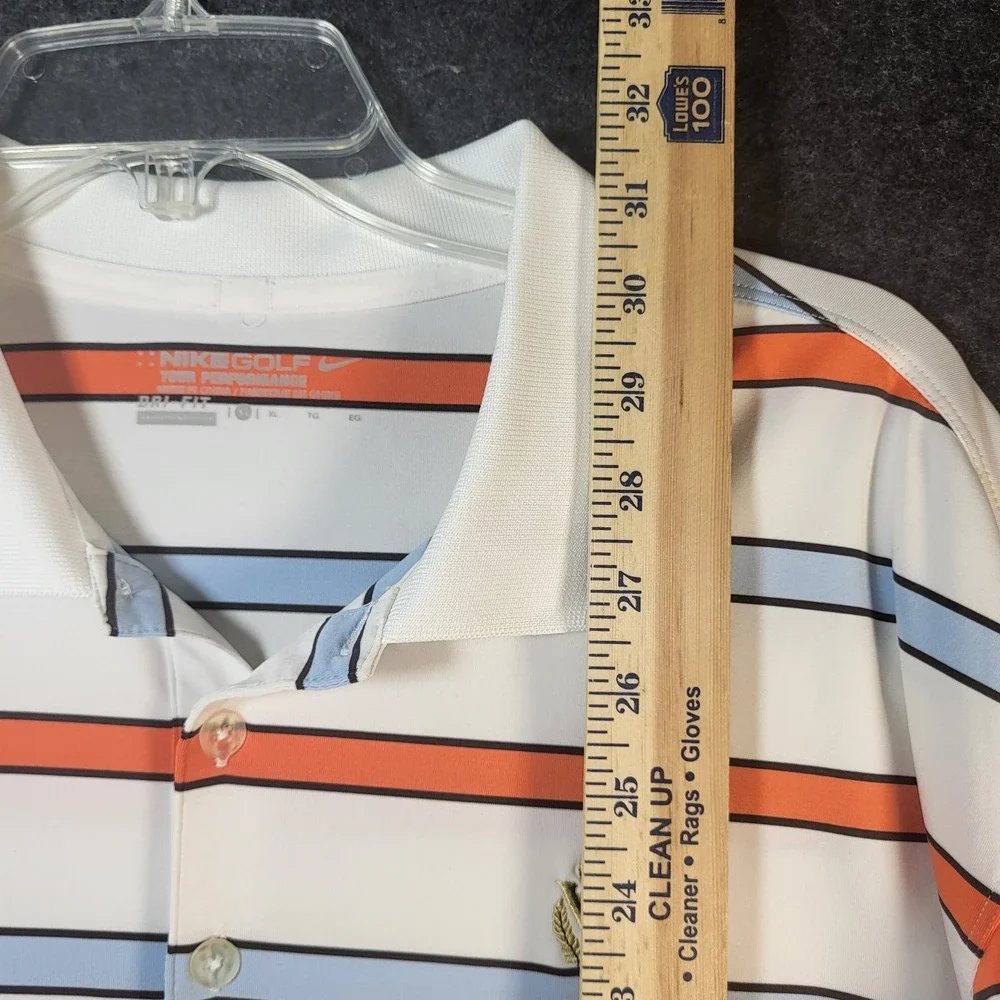 Nike Golf Tour Performance Polo Shirt Sage Valley Golf Club Men's XL Striped - Picture 8 of 10
